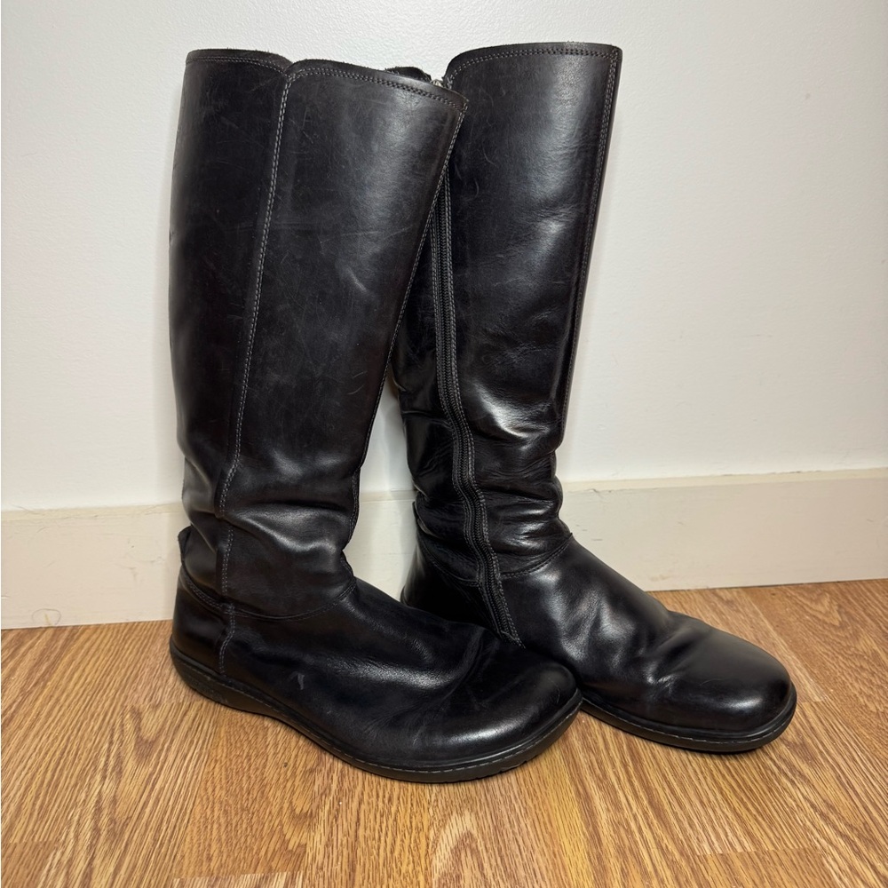 Birkenstock Black Leather Farmington Boot, 40